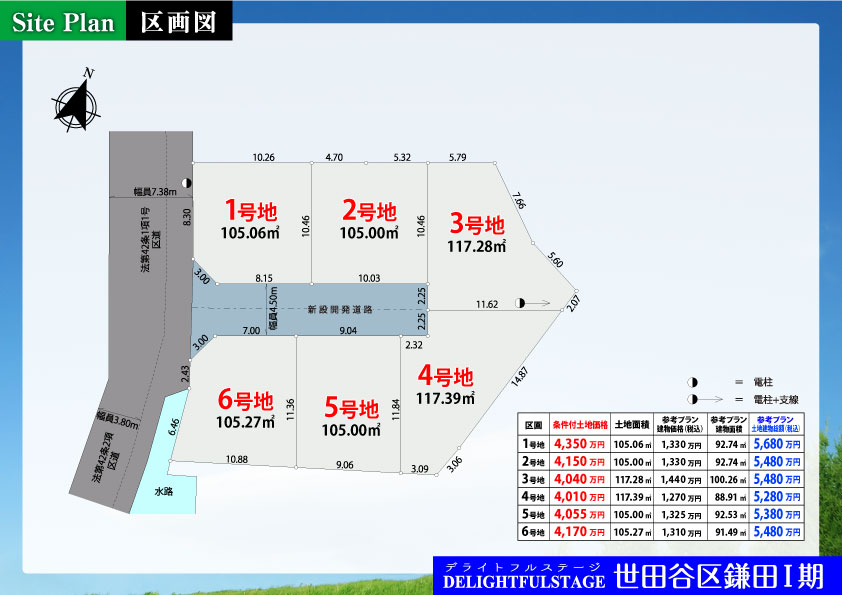 世田谷区鎌田Ⅰ期【全6区画】 建築条件付売地